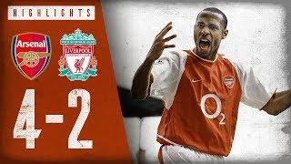 HENRY WITH A WORLDIE  Arsenal 4-2 Liverpool  Highlights  April 9 2004