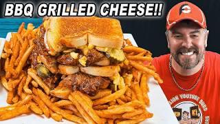 LaBos El Jefe Triple BBQ Pork Macaroni and Grilled Cheese Sandwich Challenge