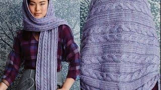 #1 Hooded Cabled Scarf Vogue Knitting Fall 2014