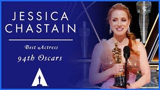 Jessica Chastain Wins Best Actress for The Eyes of Tammy Faye  94th Oscars