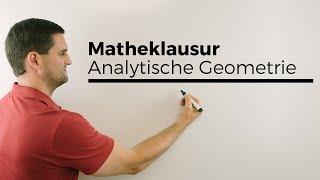 Matheklausur Analytische Geometrie Übersicht Vektoren Geraden Ebenen Vokabeln