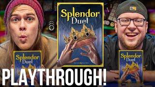 2 Player Splendor - Splendor Duel Full Board Game Playthrough