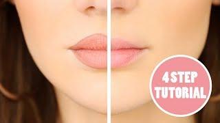 How to fake big lips  change your lip shape - Overline Lips Tutorial  PEACHY