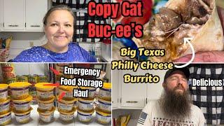 Emergency Food Storage Haul  RECREATING Buc-ee’s Big Texas Philly Cheese Burrito On A Dime