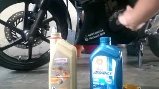 Adu oli murah Castrol Power 1 vs Shell Advance di mesin dohc cbr. MALAH DAPAT OLI PALSU???