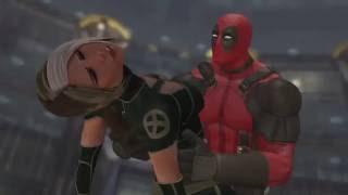 Deadpool-rogue kisses deadpool