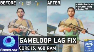 Gameloop Lag Fix Low End PC  How To Play Gameloop On 4GB RAM Core i3 Intel HD Graphics 4400