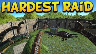 THE HARDEST BASE WEVE EVER RAIDED Pt 12 - Ark Survival Evolved Island No Fliers PVP #9