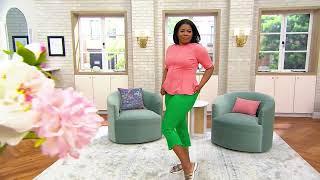 Studio Park x Jane Treacy Kick Flare Cropped Jean on QVC