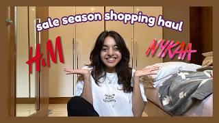 sale season shopping HAUL ft. H&M and Nykaa