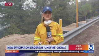 Crews race to gain containment on the 44000 acre Line Fire