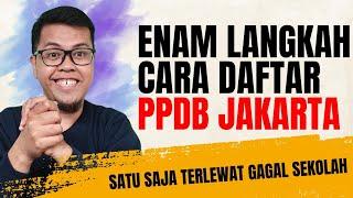 6 LANGKAH CARA DAFTAR PPDB JAKARTA 2024 SD SMP SMA SMK  PPDB JAKARTA