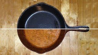 Cast Iron Restoration Seasoning Cleaning & Cooking. Cast Iron skillets griddles and pots.