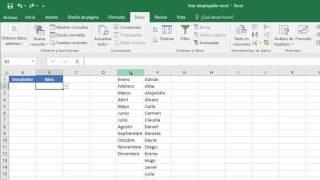 Crear una lista desplegable en Excel