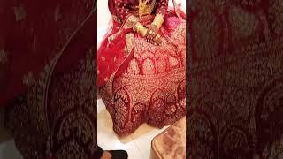 Muslim bride bridal lehenga  Red lehenga hijabi Muslim bride