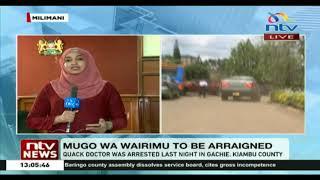 Mugo wa Wairimu at Milimani Law Courts for arraignment