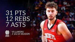 Alperen Sengun 31 pts 12 rebs 7 asts vs Lakers 2324 season