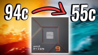 From 94 To 55 Degrees Celsius. Make your Ryzen 9 7950X the BEST