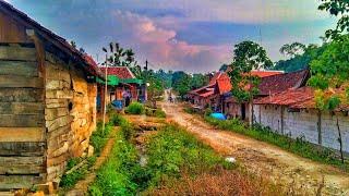 Suasana kampung jawa sore hari  menyusuri perkampungan Ujung Desa Rejosari