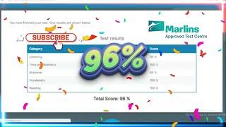 Marlins Test for Seafarer Score 96%