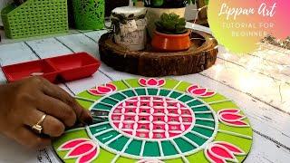 Mud Mirror Work  Lippan Art  Lippan Kaam  Lippan Art tutorial for beginners  DIY cay Mural Art