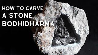Stone Carving - How to CARVE a BODHIDHARMA stone Stone sculpture  194 Craft House