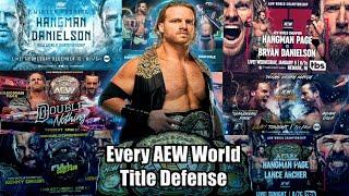 Adam Hangman Page  Every AEW World Title Defenses