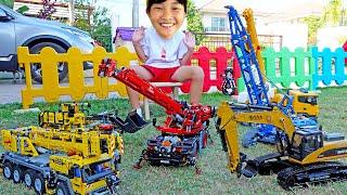 1시간 예준이의 중장비 자동차 장난감 조립놀이 포크레인 트럭놀이 Car Toy Assembly with Excavator Truck