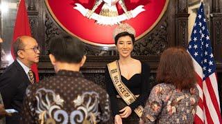 Miss Face of Humanity Nadia Tjoa Visited the Indonesian Embassy in Washington DC