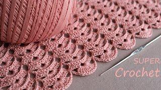 Просто супер УЗОР крючком  Легкое вязание для начинающих SUPER EASY Beautiful Pattern Crochet