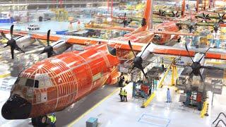 Secret USAF Aircraft Factory️ Production Lockheed C-130 Super Hercules Military Aircraft Assembly