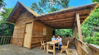 Make a table and chairs for the kitchen to sit and eat Wife harvest corn