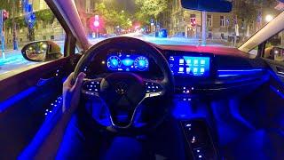 New VOLKSWAGEN GOLF 8 Style 2020 - POV Night TEST Drive 150 HP diesel