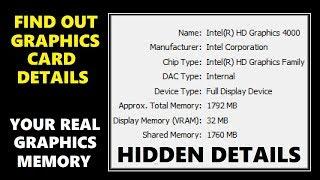 Check Graphics Card Windows 10 - Find out Graphics Memory in Your Computer