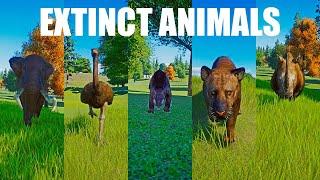 Extinct Animals Speed Races in Planet Zoo included Megistotherium  Woolly Rhinoceros etc