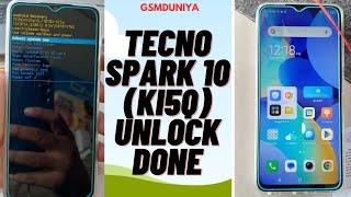 TECNO SPARK 10 KI5Q FRP UNLOCK  PATTERN UNLCOK  UNLCOKTOOL TFM TOOL