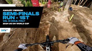 GoPro IMPRESSIVE 1st Place Semi Final Run - Amaury Pierron - 24 UCI Downhill MTB World Cup