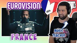 France Eurovision 2024 Reactionalysis - Music Teacher Analyses Mon Amour by Slimane Reaction