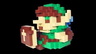 How to Build Huge LEGO Link from Legend of Zelda  3D Voxel 8-Bit Link