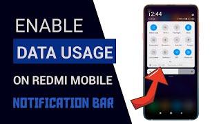 How to show Used Internet Data in Status Bar in Redmi Note 9