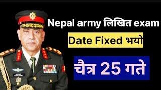 Nepal army likhit exam date 2080  Nepal army exam date fixed ?