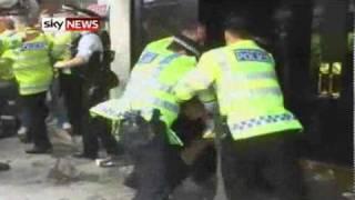 SKY NEWS-Violence Erupts with Muslim Protesters as Royal Anglian Regiment March through Barking 2010