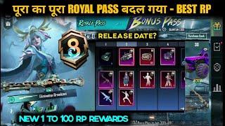 RP CHANGED  BGMI NEW ROYALE PASS DATE  A8 ROYAL PASS 1 TO 100 RP REWARDS  A8 90UC VOUCHER 