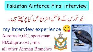 Pakistan Airforce Final interview Experience  Paf AHQ Board interview Preparation