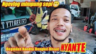 Bengkel lagi santay  first vlog mas bejo