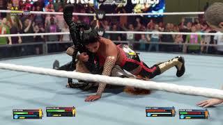 John Cena and Bianca Belair vs Becky Lynch and Roman Reigns WWE 2K23 Gameplay