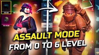 ASSAULT MODE - FROM 0 TO 6 LEVEL  GAMEPLAY PUBG MOBILE METRO ROYALE