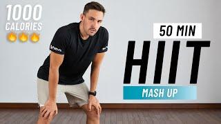 50 MIN FAT BURNING HIIT WORKOUT - Full body Cardio No Equipment No Repeat