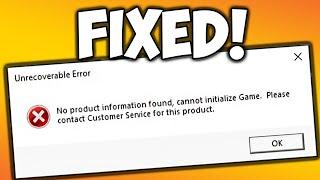 How to Fix Unrecoverable Error No product information found in New World