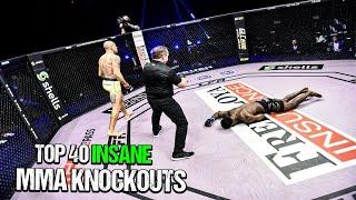 TOP 40 INSANE MMA KNOCKOUTS  Most Brutal and Craziest KOs